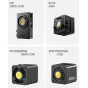 Ulanzi portable LED light panel with Mini Bowens mount, featuring honeycomb grid and diffuser for soft, professional lighting in photography and videography
