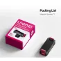Ulanzi OA24 metal quick-release adapter for DJI Osmo Action 6 in original packaging with magnetic dual-lock system, displayed alongside the adapter outside the box