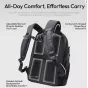 Рюкзак Ulanzi YY038 Urban Travel Backpack V2 объемом 22L с эргономичными плечевыми и грудными ремнями для комфортной носки в течение всего дня, с вентиляционной сетчатой спинкой AirMesh и анатомическими S-образными лямками для е