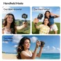 Ulanzi CO81 universāls kameras stabilizators darbībā – vienkāju režīmā horizontālām un vertikālām selfie uzņemšanām, ideāls ceļojumiem un satura veidošanai