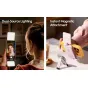 Ulanzi GL01 GlowUp Fill Light Noir Black dual-sided LED light attached to smartphone for professional vlogging and selfie lighting with adjustable brightness