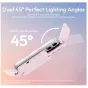 Ulanzi GL01 Sakura Pink magnetic fill light with extendable pole in dual 45-degree position for perfect smartphone lighting, ideal for vlogging and content creation