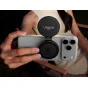 Ulanzi LM21 Magnetic Fill Light attached to a smartphone, featuring adjustable color temperature and a compact design for mobile photography.