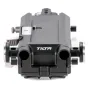 Tilta ES-T22-SPB Canon C400 Quick Release Shoulder Pad Baseplate with Manfrotto QR plate, ARRI rosettes, and integrated silicone shoulder pad - top view