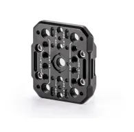 Tilta ES-T22-RMP rear mounting plate for Canon C400 camera featuring ARRI-compatible 1/4-20 and 3/8-16 threads, strap slots, and lightweight aluminum constructionTilta ES-T22-RMP rear mounting plate for Canon C400 camera featuring ARRI-compatible 1/4-20 and 3/8-16 threads, strap slots, and lightweight aluminum construction