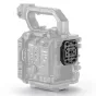 Кинокамера Canon EOS C400 с установленной монтажной пластиной Tilta ES-T22-RMP, легким алюминиевым кронштейном для надежного крепления мини-плат батарей V-Mount, беспроводных передатчиков или SSD-холдеров без кейджа.