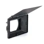 Tilta Mirage Pro matte box with adjustable sun visor and clamp-on adapter for 110mm lenses, featuring modular filter holders and lightweight carbon fiber design