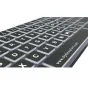 LogicKeyboard Dyslexie TITAN bezvadu klaviatūra ar Dyslexie šrifta tastēm, melnu chiclet dizaina klavišu, apgaismojamiem klavišiem un elegantu titāna pelēku apdari