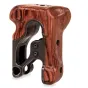 Tilta TA-RWH Right-Side Wooden Handle with walnut grip and Tactical Gray aluminum mounting arm for Tilta camera cages