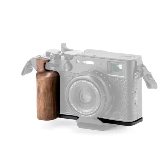 Крепление Tilta с деревянной ручкой из орехового дерева для Fujifilm X100VI, предназначенное для удобного удержания и быстрой смены на штатив.