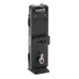 Tilta TA-MMC-AI-B multi-functional mounting clamp with Arca-Swiss and NATO rail compatibility, featuring fold-flat arms, cold shoe mount, and precision tension knob for secure iPad and tablet mounting.