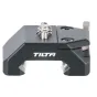 Tilta NATO Adapter for Rotatable Phone Mounting Bracket V2 - Black, featuring 1/4-20 male thread, dual ARRI locating pins, and spring-loaded NATO clamp with red safety lock for secure camera cage mounting