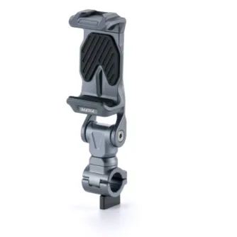 Tilta Rotatable Phone Mounting Bracket V2 titāna pelēkā krāsā ar 15mm stiebra fiksāciju, aukstā pēdas savienojumu un 360° rotāciju + 180° slīpumu profesionālām viedtālruņu uzstādēm