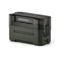 Tilta NP-W235 portable charging station with a compact design, front view showing four labeled charging slots and fast 45W charging compatibility.Tilta NP-W235 portable charging station with a compact design, front view showing four labeled charging slots and fast 45W charging compatibility.