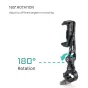 Tilta Rotatable Phone Mounting Bracket V2 with 180° rotation for secure bike, motorcycle, or scooter mounting - black aluminum clamp with silicone grip