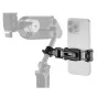 Tilta rotējamais telefonu fiksators V2 TA-PMB5-15K-B ar 15mm stieņa adapteri, silikona polsterētām žoklām drošai viedtālruņa turēšanai un 360° rotāciju daudzpusīgai lietošanai.