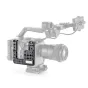 Tilta side mounting plate for Sony FX6 with 1/4-20 and 3/8-16 threaded accessory points, attached to the camera cage for versatile rig setup
