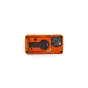Tilta Khronos iPhone 16 Pro modular camera case in vibrant orange, rear view with lens mounts and locking clamp for accessories
