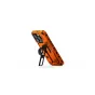 Tilta Khronos iPhone 16 Pro modular camera case in vibrant orange with a locking clamp and accessory mounting points for professional mobile filmmaking.
