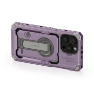 Tilta Khronos iPhone 16 Pro Max lavender case with modular camera cage design, featuring lens cover, handle, and snap-in accessory compatibilityTilta Khronos iPhone 16 Pro Max lavender case with modular camera cage design, featuring lens cover, handle, and snap-in accessory compatibility