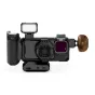 Tilta Khronos iPhone 16 Pro Ultimate Kit black - top view featuring USB-C hub, cooling module, focus handle, ND filter tray, and wooden grip for professional mobile filmmaking