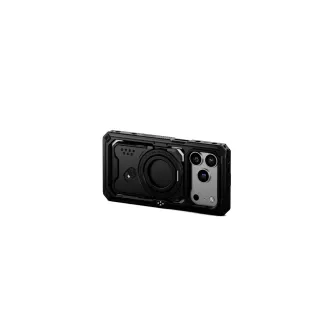 Tilta Khronos iPhone 17 Pro modular filmmaking cage case - black rear view with large camera cutout and accessory mounting points