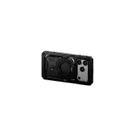 Tilta Khronos iPhone 17 Pro kinomākslas kārtiņa - melnā modulārā korpusa aizmugure ar lielu kameru izgriezumu un papildinātāju piestiprināšanas vietāmTilta Khronos iPhone 17 Pro kinomākslas kārtiņa - melnā modulārā korpusa aizmugure ar lielu kameru izgriezumu un papildinātāju piestiprināšanas vietām