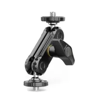Ulanzi R102 double ball head magic arm with articulated design, featuring dual 360-degree rotating ball heads and 1/4-20 screws for versatile camera rig accessory mountingUlanzi R102 double ball head magic arm with articulated design, featuring dual 360-degree rotating ball heads and 1/4-20 screws for versatile camera rig accessory mounting