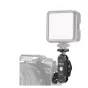 Ulanzi R102 double ball head magic arm with LED light panel mounted on Canon EOS R5 camera for flexible rig setup
