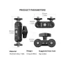 Ulanzi R102 double ball head magic arm with adjustable 360° rotating ball heads, compact 90mm design, and 1/4-20 screw mounts for camera rig accessories