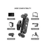 Ulanzi R102 Double Ball Head Magic Arm with compatible accessories including monitor, fill light, microphone, camera cage, top handle, and octopus tripod