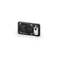 Tilta Khronos iPhone 17 Pro Max case in black, featuring a modular design for filmmaking, rear view highlighting the camera module and attachment points for accessories.Tilta Khronos iPhone 17 Pro Max case in black, featuring a modular design for filmmaking, rear view highlighting the camera module and attachment points for accessories.