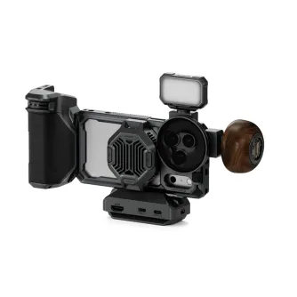 Tilta Khronos iPhone 17 Pro Ultimate Kit with cooling system, Focus PD Handle, USB-C hub, ND filter tray, and LED light for professional mobile filmmaking