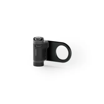 Tilta Khronos Lite vadības rokturis ar magnētisko montāžu komplektu iPhone - elegants melns dizains ar ergonomisku rokturi un kontroles pogām fokusa, zooma un slēdža funkcijām.