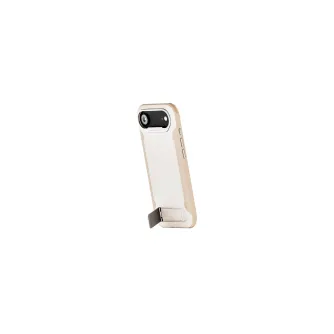 Tilta Khronos Lite iPhone 17 Air case in light orange with integrated kickstand and magnetic backplate for accessories