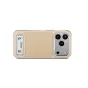 Tilta Khronos Lite iPhone 17 Pro čaula šampanieša krāsā ar divu režīmu atbalsta stāvu un magnētisko papildinājumu piestiprināšanas vietu profesionālai fotografēšanai un videokamerām.