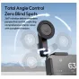 Ulanzi SK28 Tesla Magnetic Screen Mount with 360-degree rotation for seamless navigation and hands-free calls, showcasing zero blind spots and full perspective control.