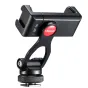 Ulanzi ST-10 smartphone holder with dual cold shoe mounts and 1/4-inch threaded base for versatile video and photography setups
