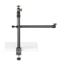 Ulanzi VIJIM LS02 camera desk mount stand with telescoping pole and adjustable auxiliary arm for DSLRs, smartphones, and accessories