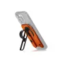 Tilta Khronos magnetic backplate for iPhone 16 Pro Max with adjustable kickstand and pop-out finger strap in orange