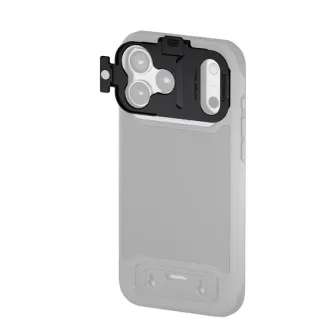 Крепление Tilta Khronos для быстросъемных магнитных фильтров к чехлу iPhone 17 Pro Max - черный алюминиевый крепеж с фиксирующим замком для трехлинзовых фильтров