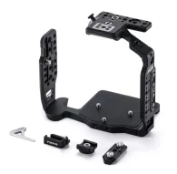Tilta Canon C80 camera cage kit with modular NATO rail, Cold Shoe, HDMI clamp, and side button extensions for enhanced accessibility and protectionTilta Canon C80 camera cage kit with modular NATO rail, Cold Shoe, HDMI clamp, and side button extensions for enhanced accessibility and protection