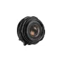 Thypoch Ksana 21mm f/3.5 ASPH wide-angle lens for Leica M-mount with distinctive amber flare effect, black metal body, and attached lens hood