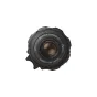 Thypoch Ksana 21mm f/3.5 ASPH lens for Leica M mount, featuring a vintage amber flare effect, front view highlighting the manual focus ring and optical elements.