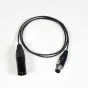 Mini XLR (F) / XLR (M) audio cable - 0,5m