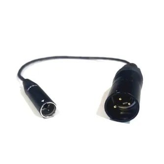 Mini XLR (M) / XLR (M) audio cable 0,3m
