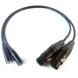 Infinitek Mini XLR uz XLR kabeļu komplekts Blackmagic Design Video Assist, 0.5m garums, melni spirālveida savienotāji