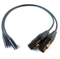Infinitek Mini XLR to XLR cable set for Blackmagic Design Video Assist, 0.5m length, coiled black connectorsInfinitek Mini XLR to XLR cable set for Blackmagic Design Video Assist, 0.5m length, coiled black connectors