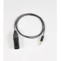 Infinitek XLR-M uz 3,5mm audio kabelis, 0,5m garums, melns ar audzētu apvalku un zelta apdabinātu 3,5mm stiprinājumu profesionālām audio savienojumiem