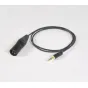 Infinitek XLR-M to 3.5mm audio cable 0.5m, black, coiled with male XLR and gold-plated 3.5mm plug connectors